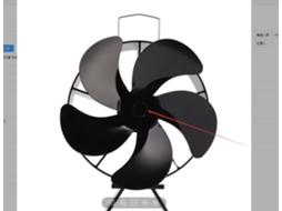 Laxiscreed Ventilador De Lareira Termodinâmico De 5 Pás, Circulação De Ar Autoalimentada E Resistente Ao Calor