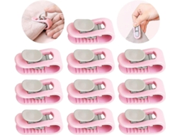 Lurelia Fivelas Para Lençol Sem Agulha Antiderrapante Elástico Resistente 10 Peças Abs Rosa Edredom Colcha Cobertor