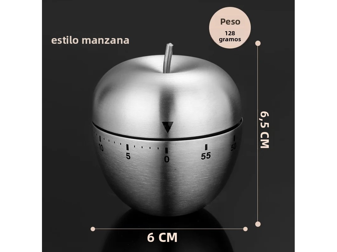Cronômetro de cozinha em aço inox, temporizador de ovos MDUG