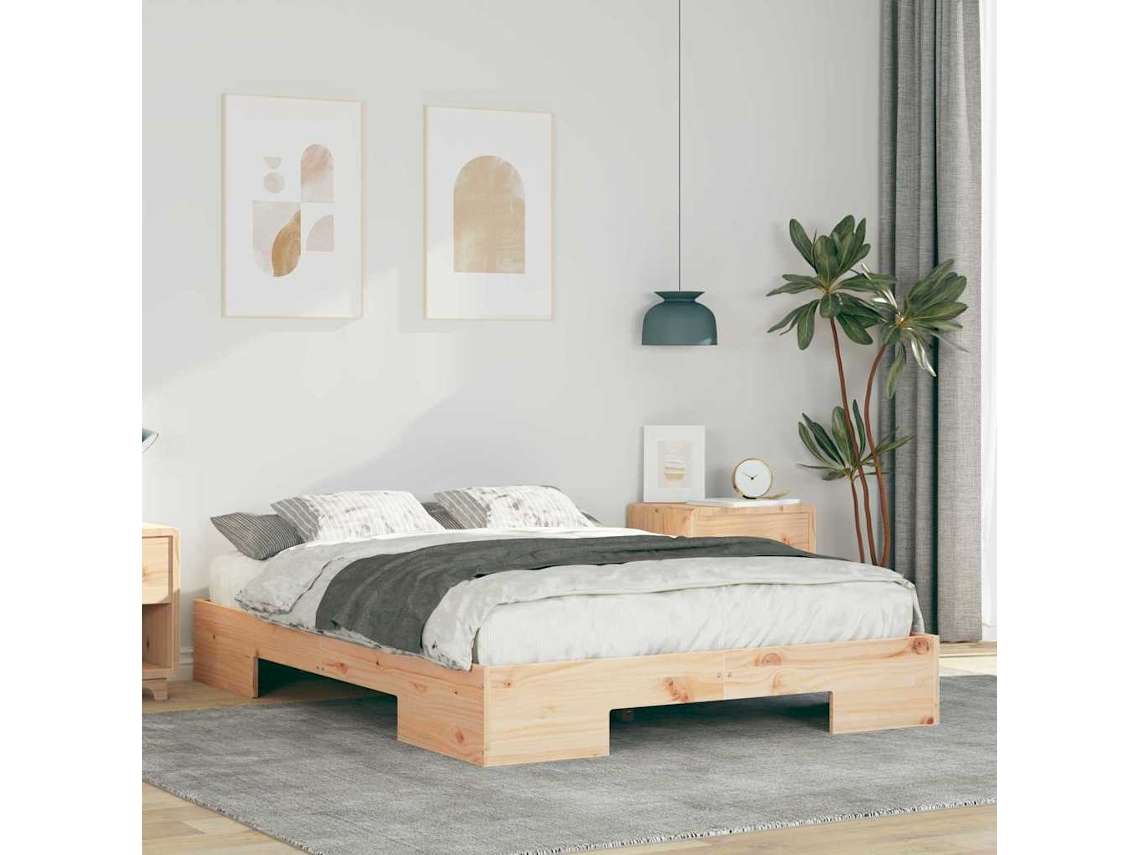 Vidaxl Estrutura Da Cama Castanho 120 X 200 Cm