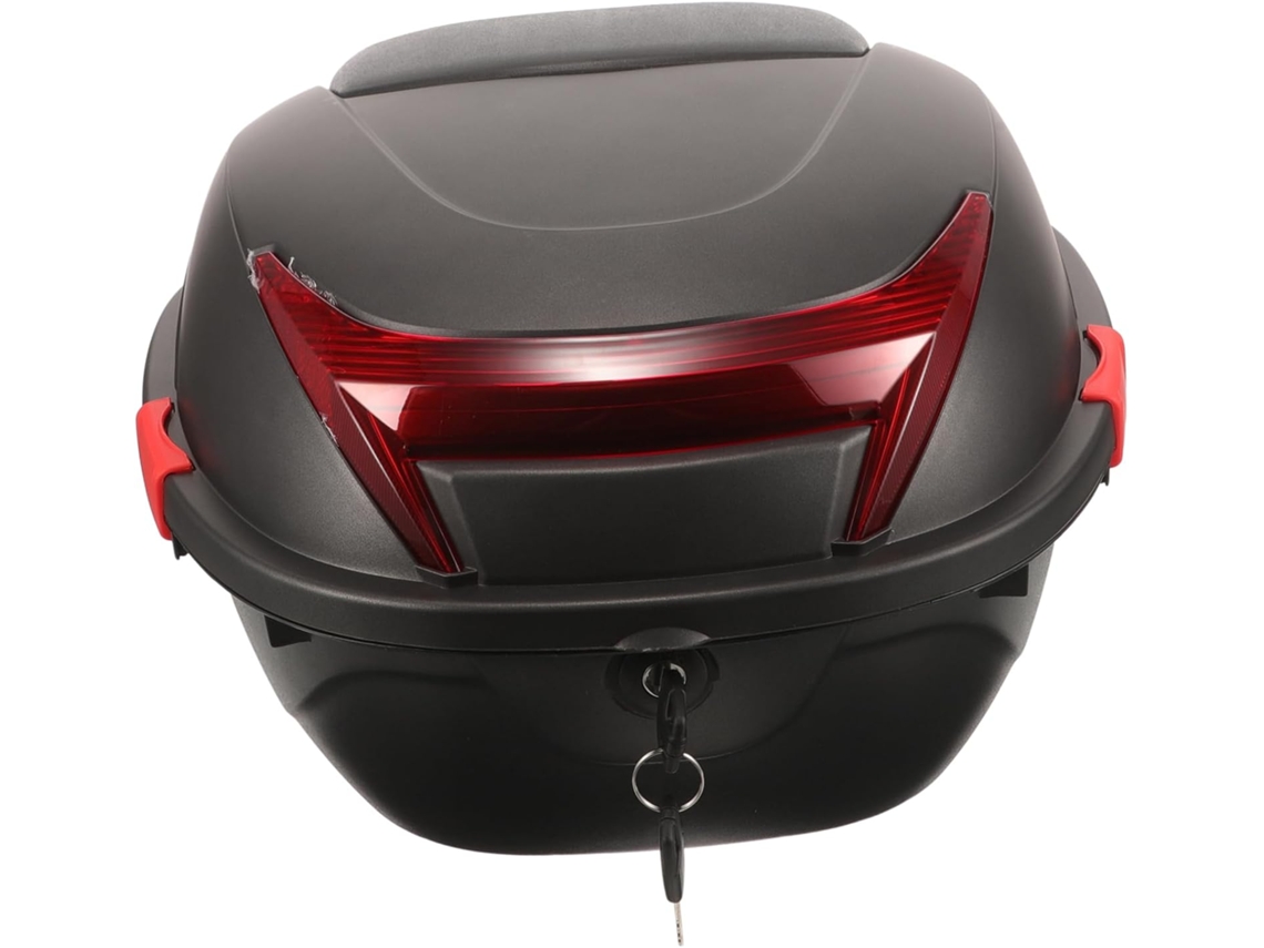 1 Conjunto De Baú Traseiro Com Compartimento Para Capacete, Fundo E Alças Reforçados, Cor Aleatória.