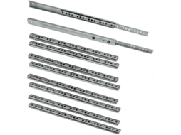 Guias De Rolamento De Bola Com Extensão Parcial Aço Zincado Para Gavetas Com Ranhura 17mm 278-482mm Carga Máxima 10kg 214mm