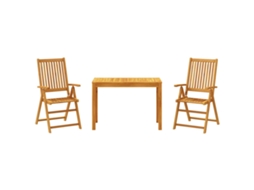 Maison Exclusive - 3 Pcs Conjunto De Jantar Para Jardim Madeira De Acácia Maciça