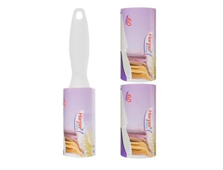 Rolo Adesivo Anti-Lint HARPER 60 Folhas 2 Recargas Brancas