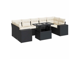 Garden Sofa Set, Garden Sofa Sets Vidaxl Preto Rattan / Vime (n/a)