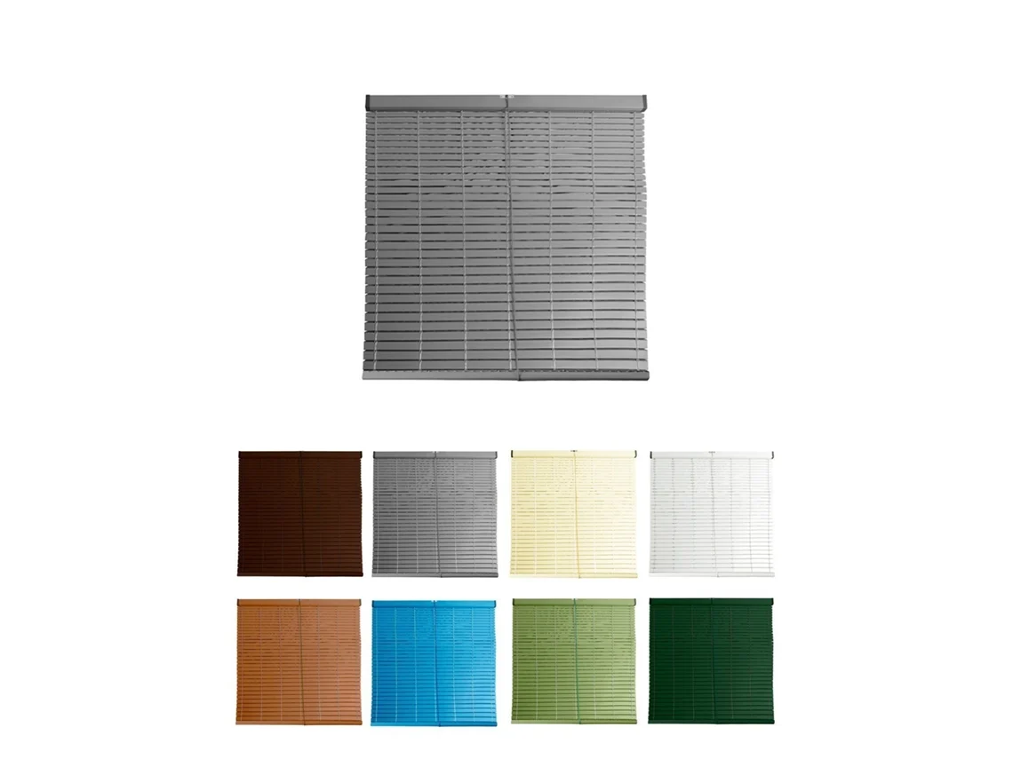 Persiana De Pvc Alicantina Con Polea Metálica | Persiana Enrollable | Estor Enrollable Para Ventanas, Puertas, Salón Y Cocina Gris 105 X 220 Cm