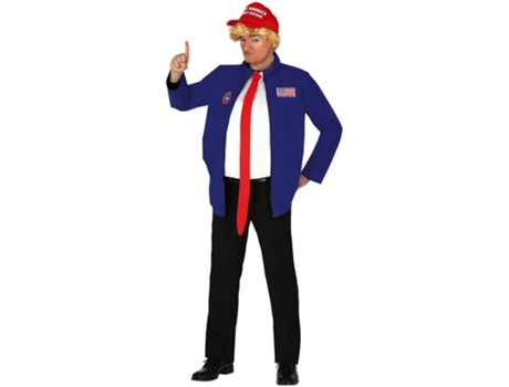 DISFRAZZES - Fato de Homem  Presidente Americano Donald Trump (Tam: L) Fato de Homem  Presidente Americano Donald Trump (Tam: L)