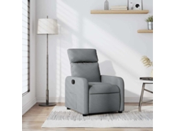 Vidaxl Poltrona Reclinável Tecido Cinzento-claro