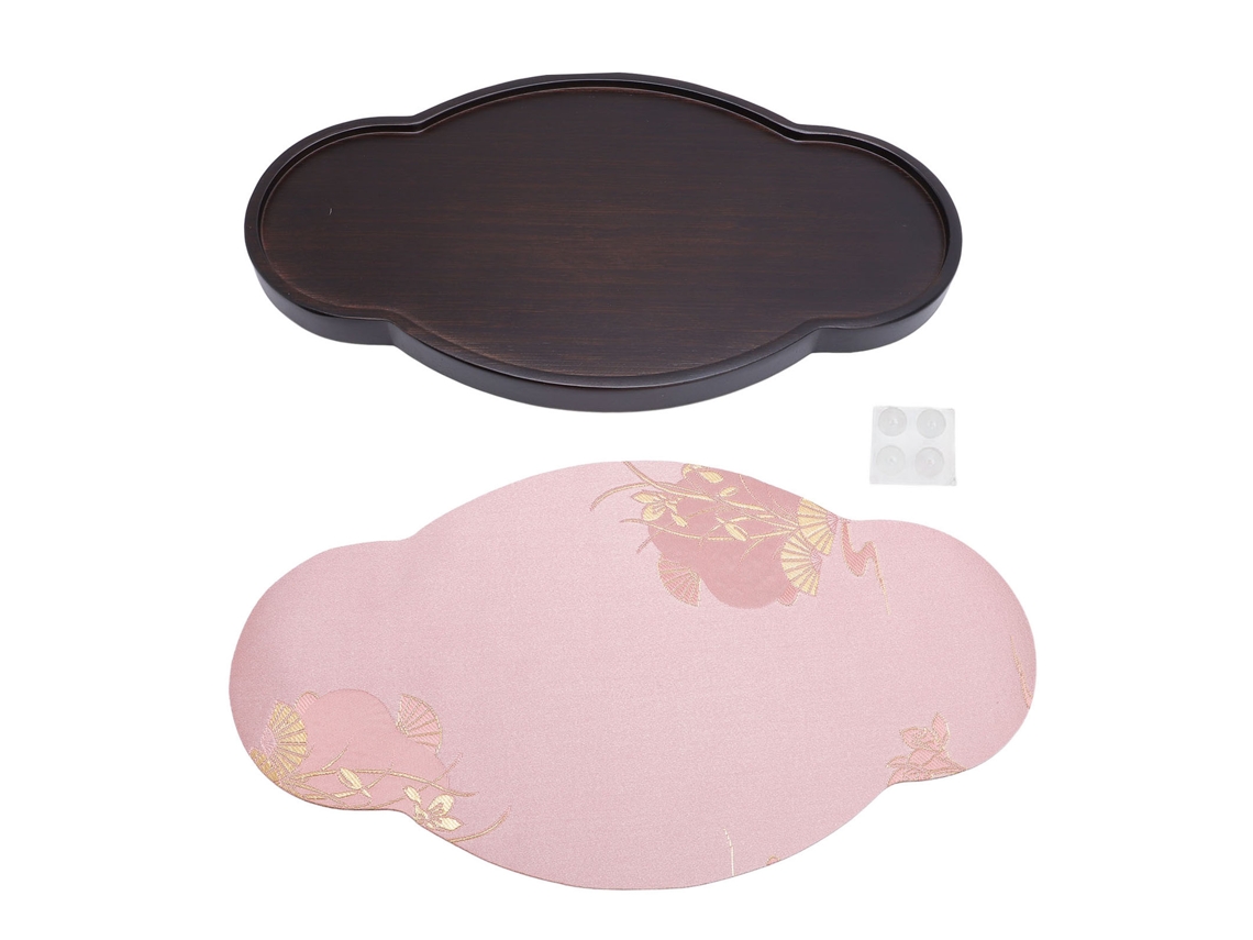 Bandeja Para Servir Chá Bambusoideae Irregular De Mesa Para Tetera Chinesa Com Pano Satinado Para Lar Escritório Tetereria