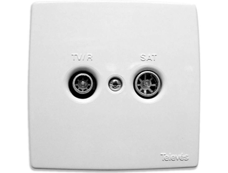 Envelhecedor TELEVES Branco Tomada Dupla Televes