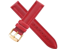 Pulseira de couro de 24 mm confortável e elegante para relógio com fivela de aço inoxidável àgua resistente S/MARCA