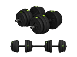Halteres 2 em 1 Ajustáveis 25kg S/MARCA (com barras, antiderrapantes)