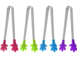 Conjunto De 4 Pinças Multifuncionais Para Alimentos Em Aço Inoxidável 304, Ideais Para Churrasco, Com Lâminas
