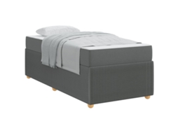 Estrutura da Cama com Colchão MAISON EXCLUSIVE 90 X 200 Cm Cinza Escuro Tecido