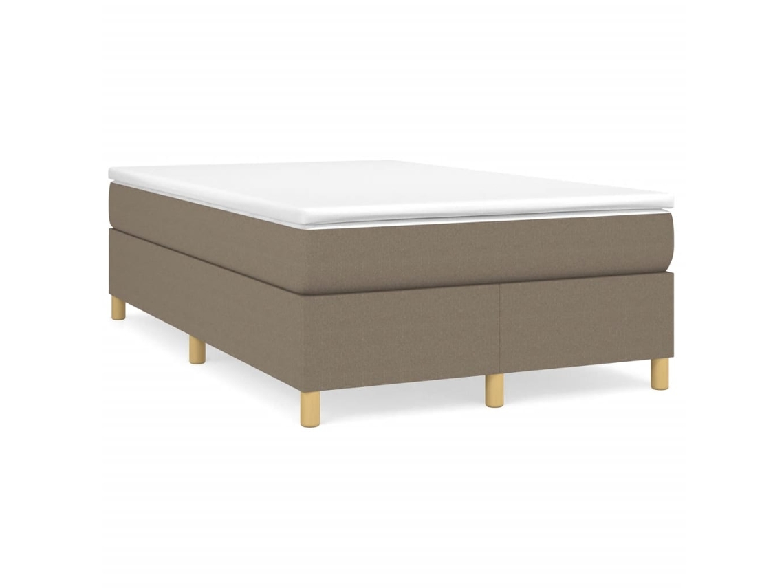 Box Spring Bed Frame, Box Spring Bed Frames Vidaxl Cinzento-acastanhado Tecido (120 X 200 Cm)
