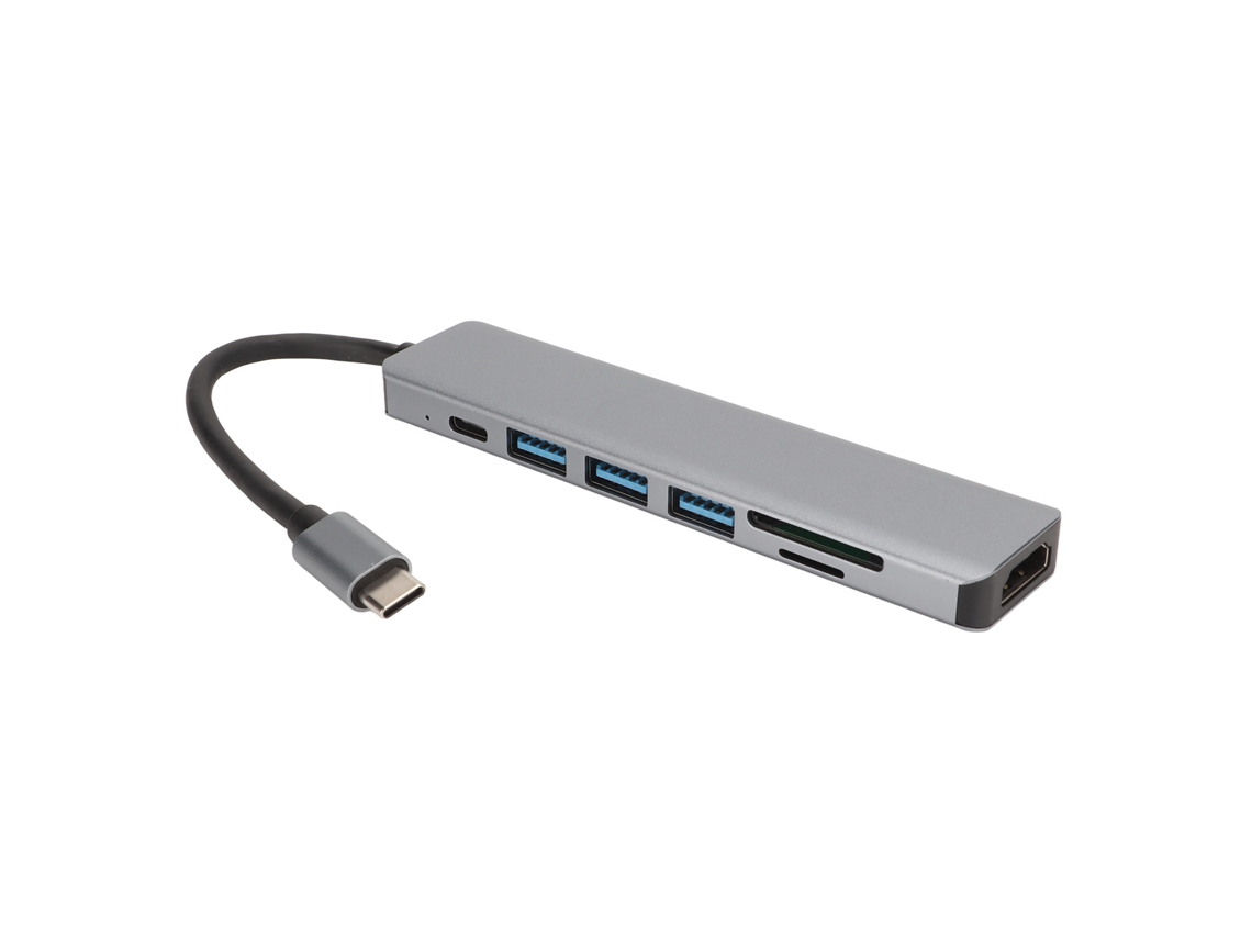 Docking Station (type-c Para Hdmi Usb3.0) Docking Station Multifuncional 7 Em 1 Type-c Para Hdmi+usb3.0+usb2....