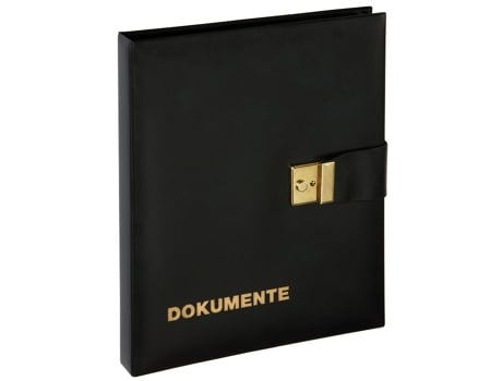 Pasta de Documentos PAGNA Imitação de Couro Din A4 Preto