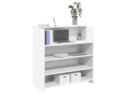 Vidaxl Balcão De Recepção Branco 100x50x103,5 Cm Madeira Projetada