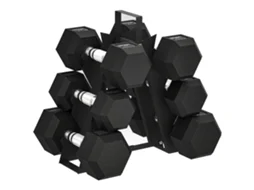 Conjunto de halteres com suporte de armazenamento, 2x4, 2x6, 2x8, preto S/MARCA