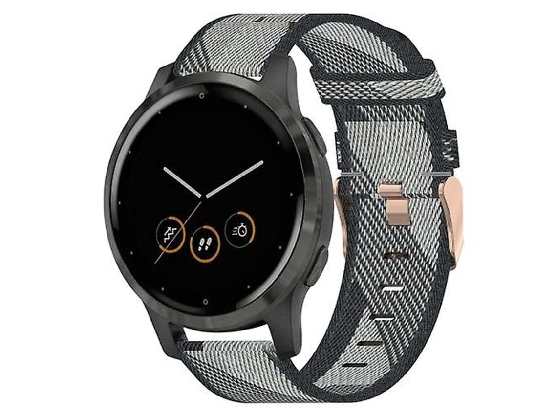 Lurelia Pulseira Garmin Vivoactive 4s 18 Mm, De Nylon Cinza