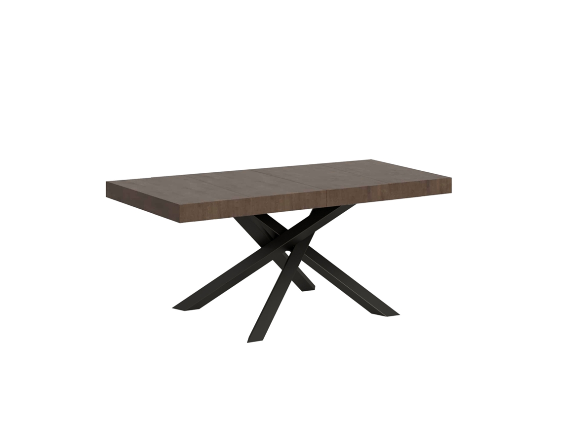 Mesa Extensível 140/400x90 Cm Volantis Premium Nogueira Pés Antracite Itamoby