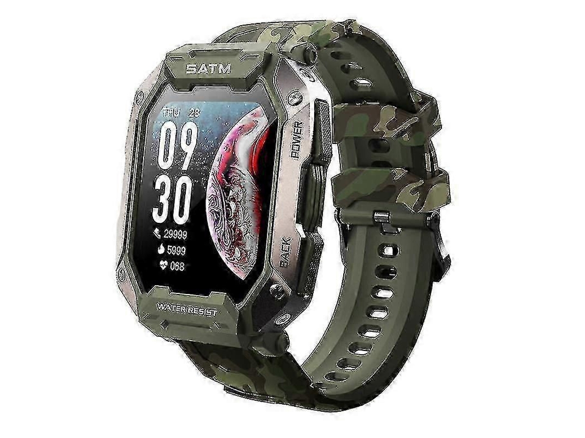 Relógio Inteligente Militar Ao Ar Livre 5atm Smartwatch Tático Impermeável Para Homens