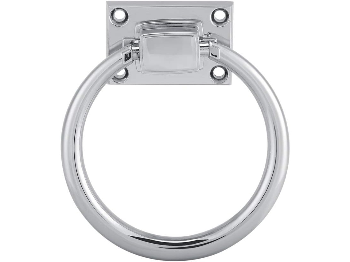 Puxador De Porta Akozon 111x56x38mm Prateado Brilhante Batedor Em Aço Inoxidável Ferragens Para Móveis Resistentes À
