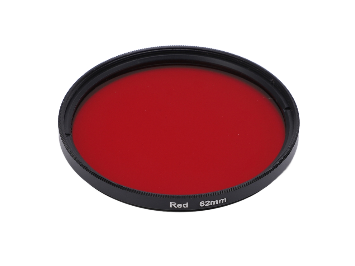 Filtro De Lente Vermelho Completo Para Câmera De Cristal Óptico Com Rosca