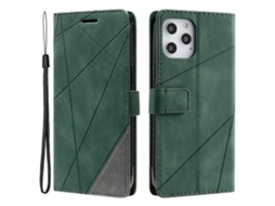 Capa Para Iphone 12 Pro Max Pele Sintética Verde