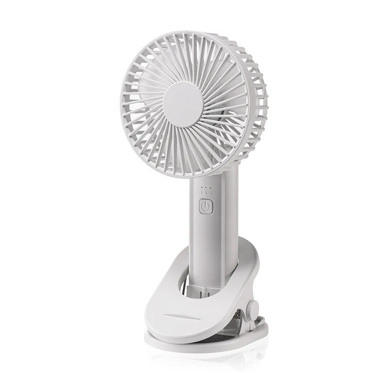 (branco) Ventilador Portátil Usb 5 Em 1, 3 Velocidades De Vento, Bateria Recarregável De 2000 Mah