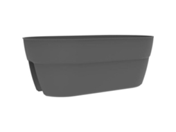 Vaso EDA Cinzento Cinzento Escuro Plástico Oval Moderno