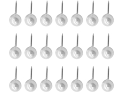 Tachinhas redondas, ideais para fixar recados e decorar mesas, em branco, pacote com 100 unidades.