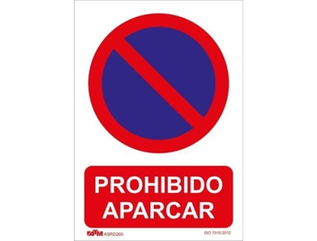 Señal de proibido estacionar PVC Glasspack 210 x 300 mm ATM-SEÑALIZACIÓN