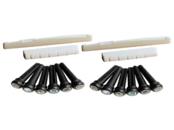 Cordas Guitarra Pinos Afinação 2x 6 Pack De 2 Ébano Preto