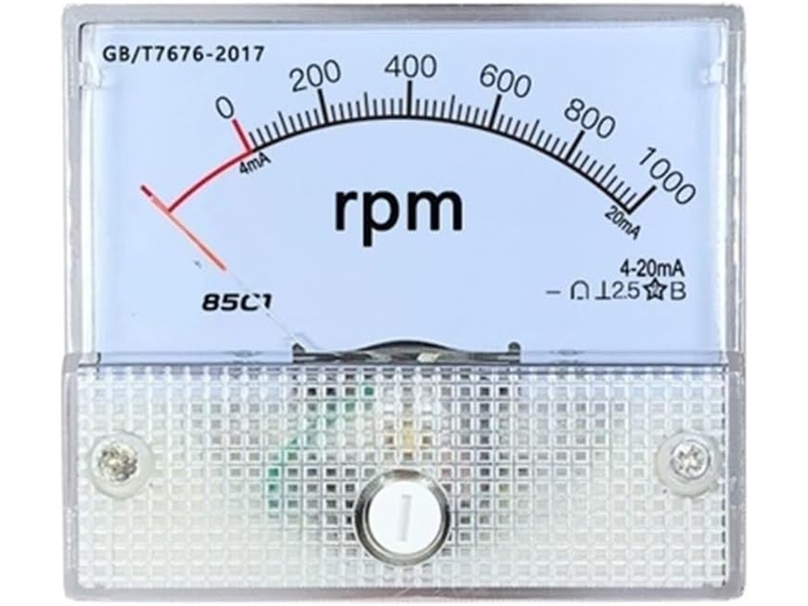 Tacômetro Analógico 85c1 Com Entrada De 4-20 Ma, 500 Rpm, 1000 1500