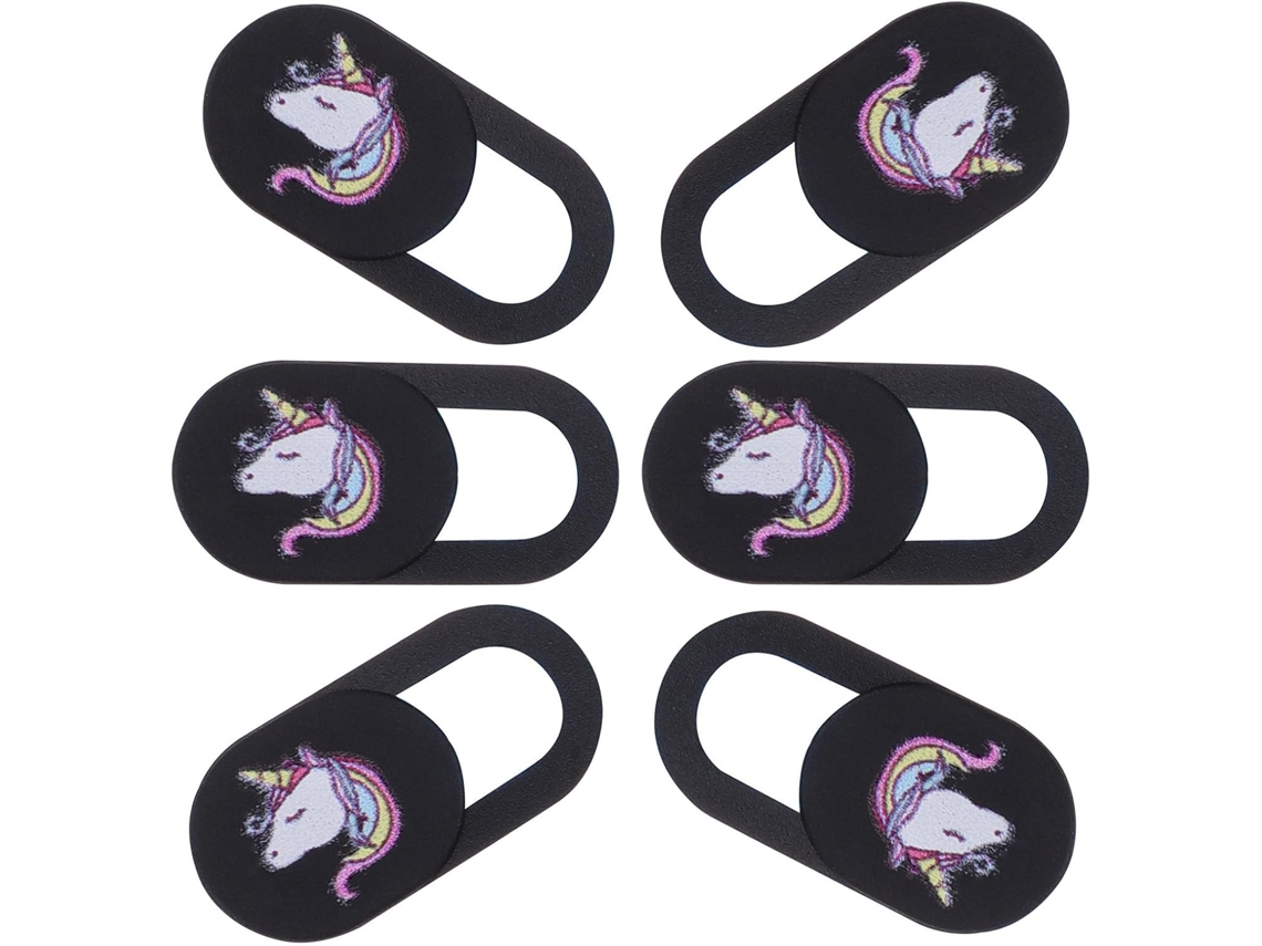 Conjunto De 6 Capas Protetoras Pretas Em Abs Para Webcams E Celulares.