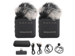 2026 micrófono Lavalier Inalámbrico Dual Con Cancelación de Ruido para Lapel Clip On Bluetooth