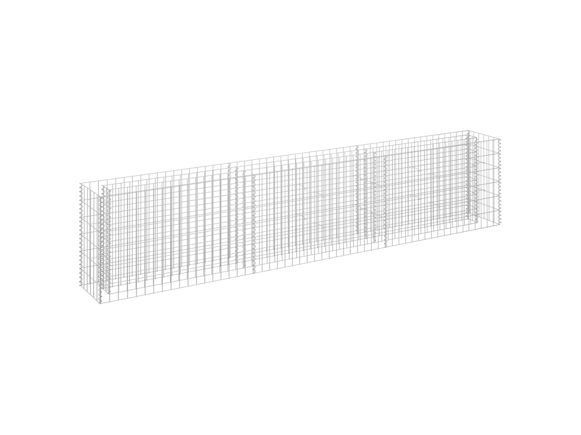 Gabion Raised Bed, Gabion Raised Beds Vidaxl Prateado Aço (270 X 30 X 60 Cm)