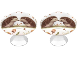 Conjunto De 2 Puxadores Armário Em Aço Inoxidável Para Cozinha, Personalizados Com O Tema De Ouriços Cacheiros, Ideais