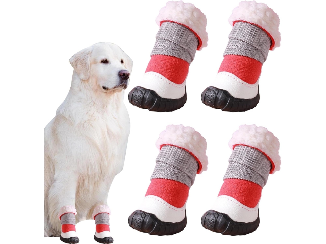 Botas Cães Com Formato De Pata, Antiderrapantes E Impermeáveis
