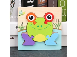 Puzzles De Madeira Para Bebés E Crianças De 1, 2 E 3 Anos, Brinquedos Montessori Educativos Para Bebés Sapo Hexinyigjly