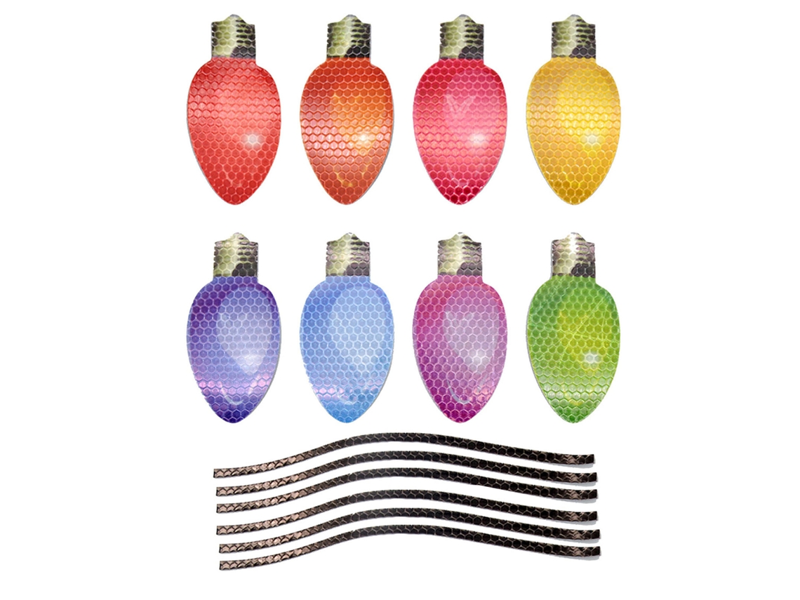 Laxiscreed Decoração De Natal Magnética Para Carro Com Luzes Refletoras E Bolas, Ideal Para Grade De Carro