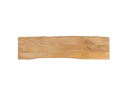 Vidaxl Tampo De Mesa C/ Borda Viva 180x40x3,8 Cm Mangueira Maciça