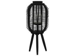 Vidaxl Suporte Para Vela Independente Em Bambu Preto