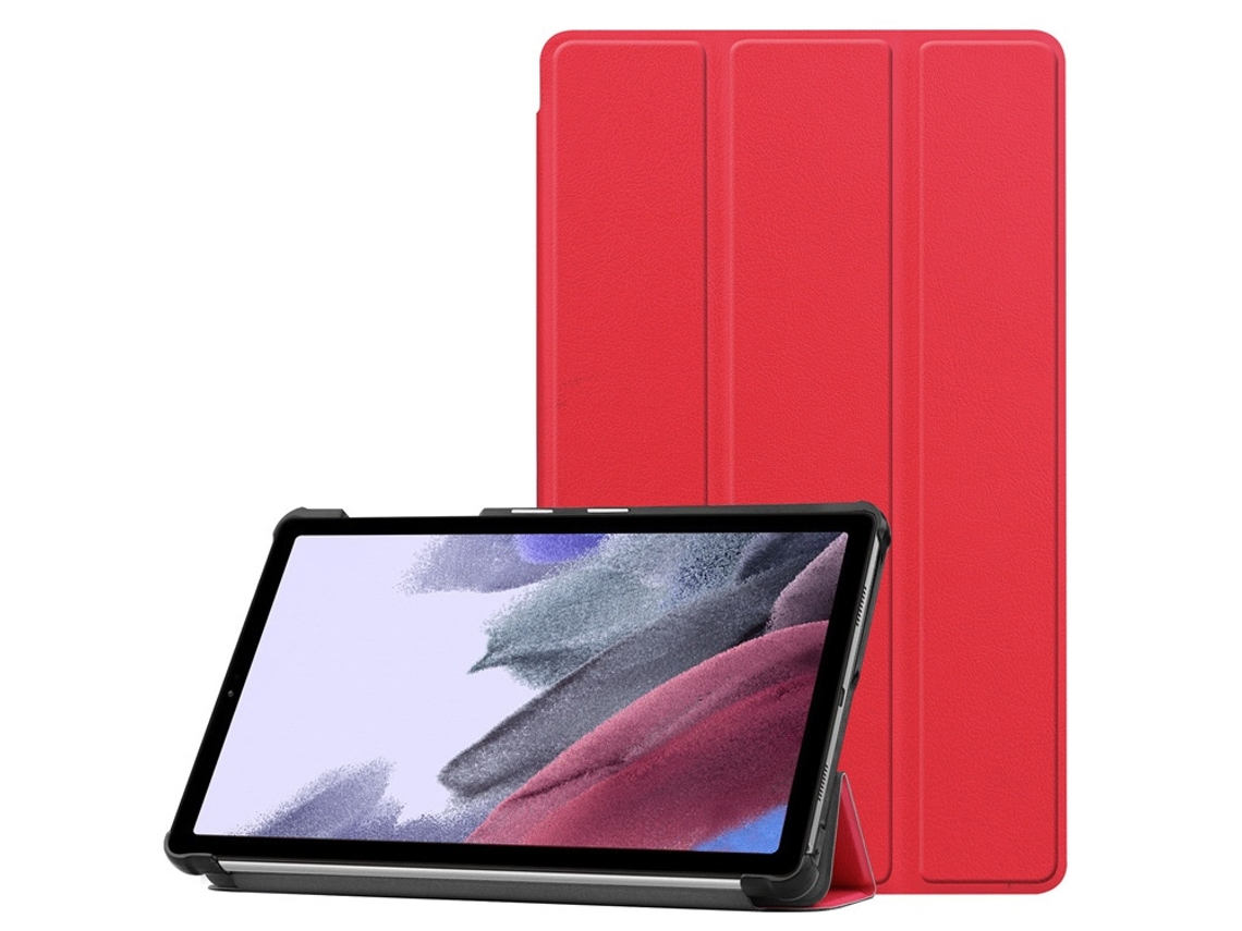 Capa Para Tablet Lurelia, Compatível Com Lenovo Tab One/ Tab K9 De 8,7" (modelo De 2025, Vermelho, Couro Sintético, Dobrável Com Suporte, Função Sono