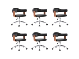 Dining Chair, Dining Chairs Vidaxl Preto Couro Artificial (n/a)