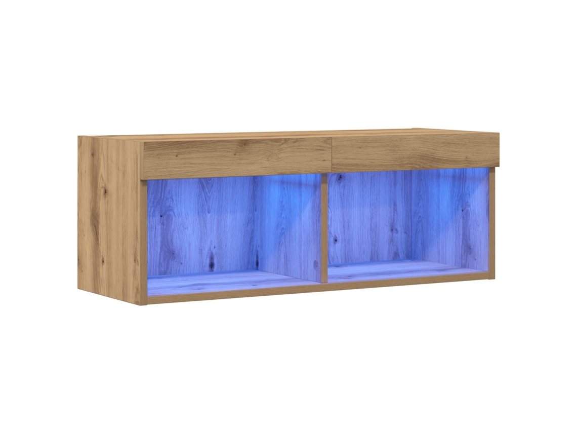 Conjunto de Móvel de Tv Carvalho Artisiano 80x30x30 cm MAISON EXCLUSIVE