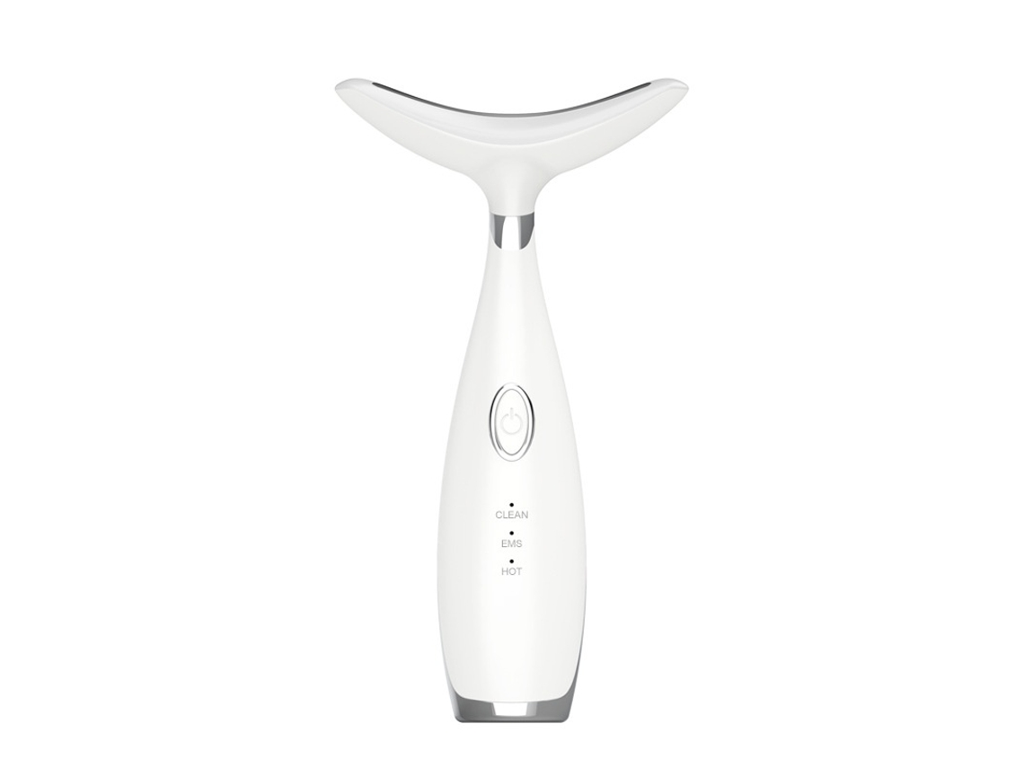 Em 1 Com Aquecimento E Vibração, Massagem Facial E Pescoço (branco)