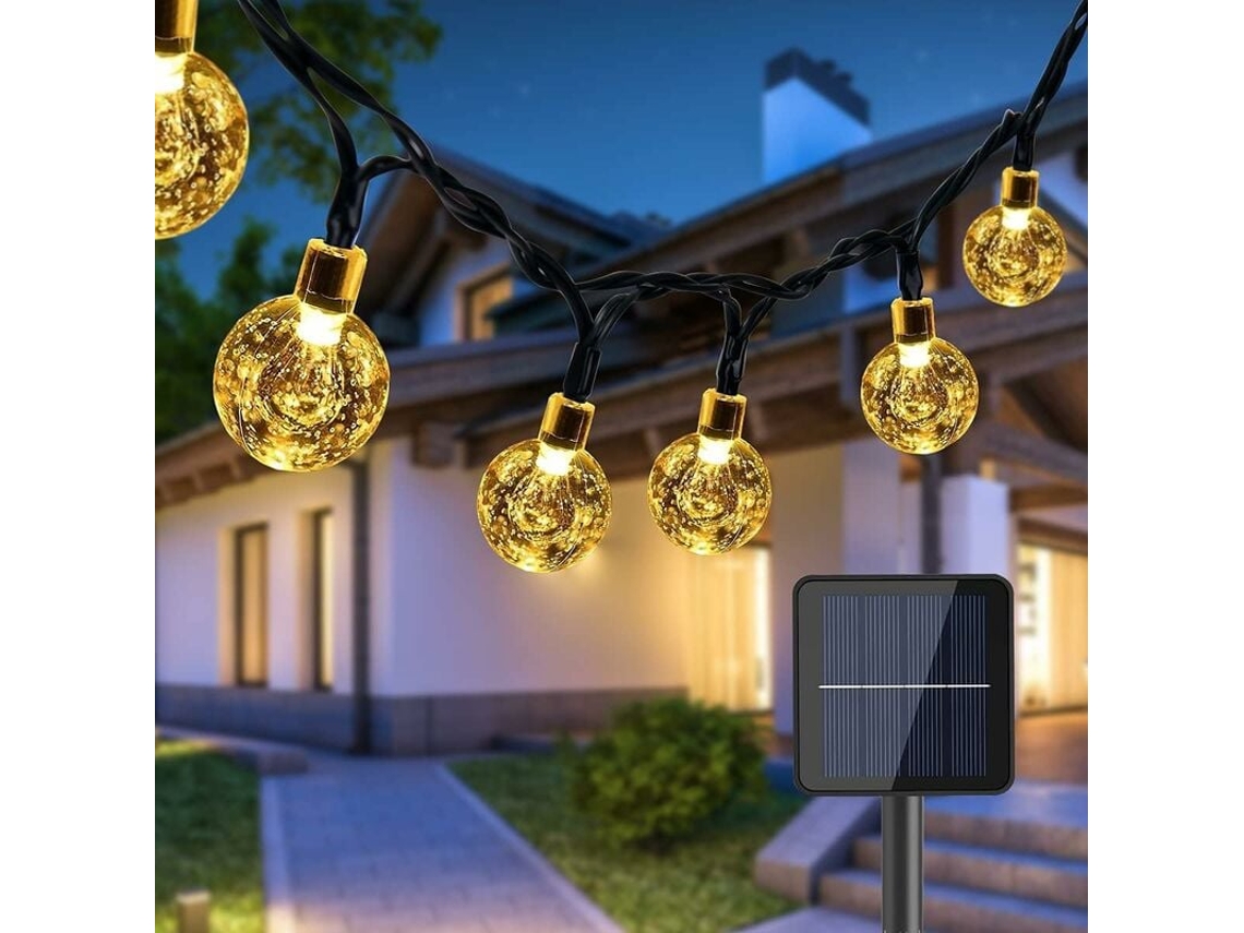Cadena De Luces Led Para Exteriores De 50 Led, 7 M, Lámpara Solar, Resistente Al Agua, 8 M Brilvibera