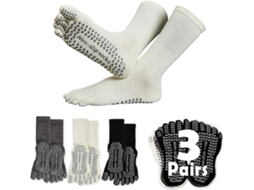 Meias de Ioga, 3 Pares, Femininas, Antiderrapantes AQUAFORGE